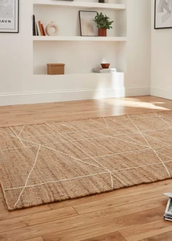 Think Rugs Bazaar Natural Natural Rectangle Rug