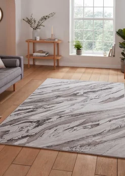 Think Rugs Creation Beige Modern Abstract Rug