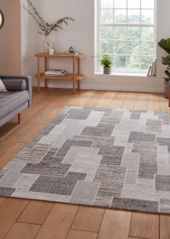 Think Rugs Creation Beige Modern Geometric Rug