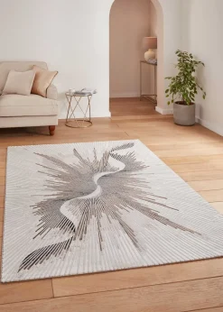 Think Rugs Creation Bronze Modern Abstract Rug