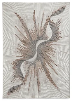 Think Rugs Creation Bronze Modern Abstract Rug