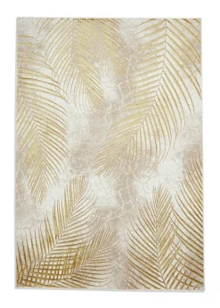 Think Rugs Creation Gold Botanical Rug