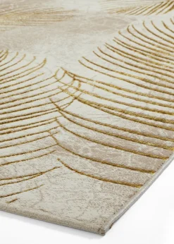 Think Rugs Creation Gold Botanical Rug