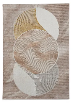 Think Rugs Creation Gold/Brown Modern Geometric Rug