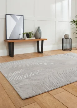 Think Rugs Creation Grey Botanical Rug