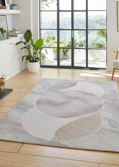 Think Rugs Creation Pink/Blue Modern Geometric Rug