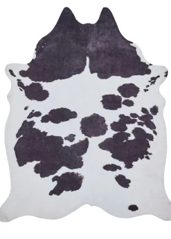 Think Rugs Faux Cow Print Black/White Rug