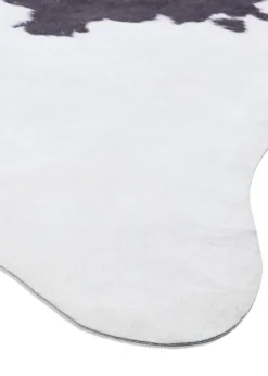 Think Rugs Faux Cow Print Black/White Rug