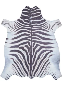 Think Rugs Faux Zebra Print Black/White Rug