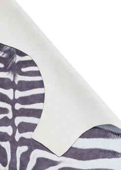 Think Rugs Faux Zebra Print Black/White Rug