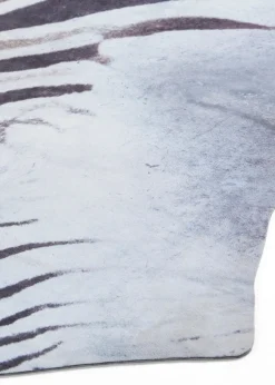 Think Rugs Faux Zebra Print Black/White Rug