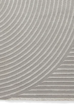 Think Rugs Flores Grey Modern Rectangle Rug