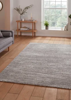 Think Rugs Flores Grey Modern Rectangle Rug