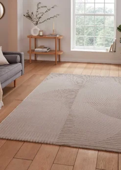 Think Rugs Flores Mink Modern Rectangle Rug