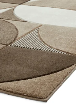 Think Rugs Matrix Beige Modern Geometric Rug