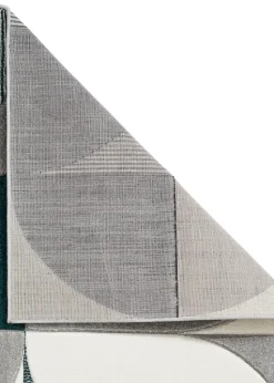 Think Rugs Matrix Green Modern Geometric Rug