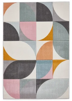 Think Rugs Matrix Multi Modern Geometric Rug
