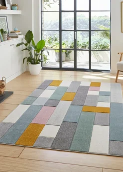 Think Rugs Matrix Multi Square Rug