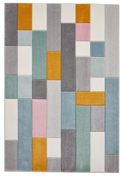 Think Rugs Matrix Multi Square Rug