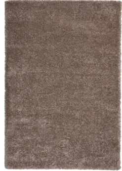 Think Rugs Sierra Beige Plain Shaggy Rectangle Rug