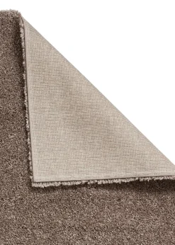 Think Rugs Sierra Beige Plain Shaggy Rectangle Rug