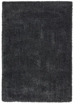 Think Rugs Sierra Dark Grey Plain Shaggy Rectangle Rug