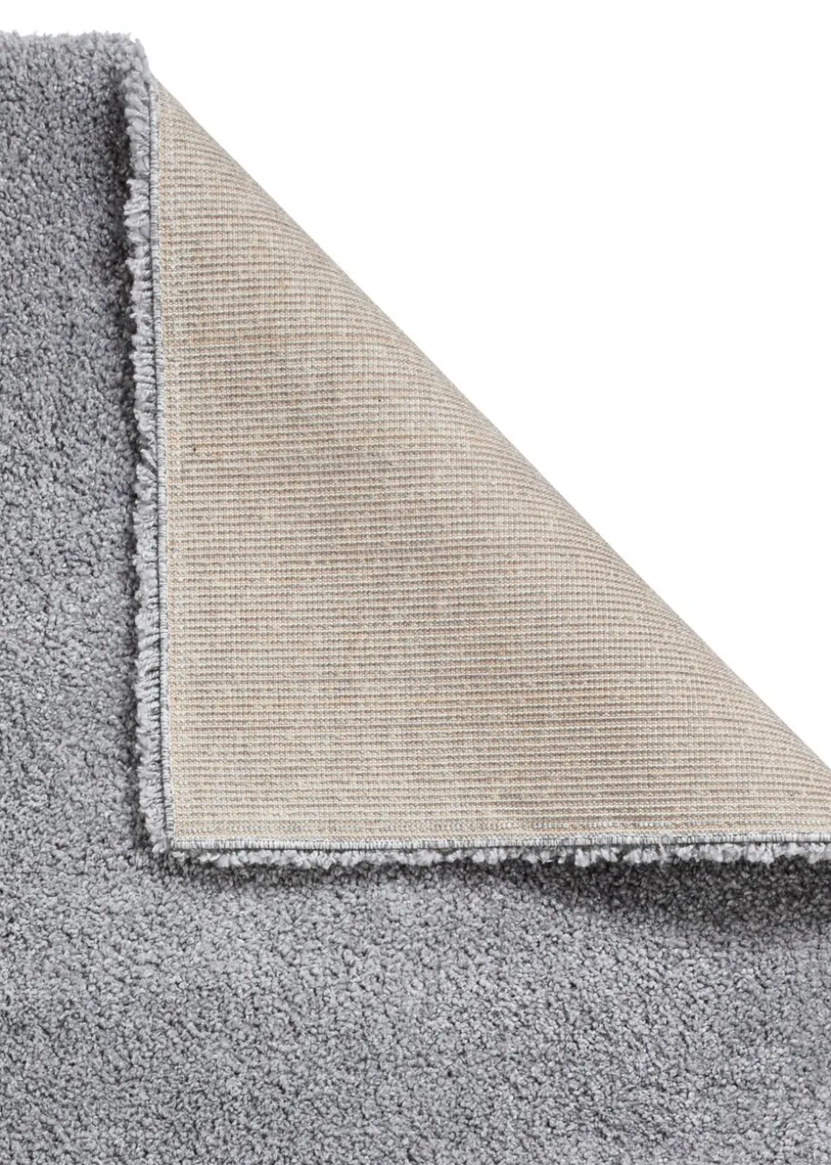 Think Rugs Sierra Grey Plain Shaggy Rectangle Rug