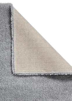 Think Rugs Sierra Grey Plain Shaggy Rectangle Rug