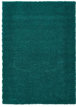 Think Rugs Sierra Jewel Green Plain Shaggy Rectangle Rug