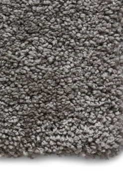 Think Rugs Sierra Pebble Grey Plain Shaggy Rectangle Rug