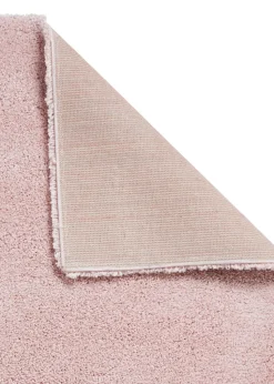 Think Rugs Sierra Pink Plain Shaggy Rectangle Rug