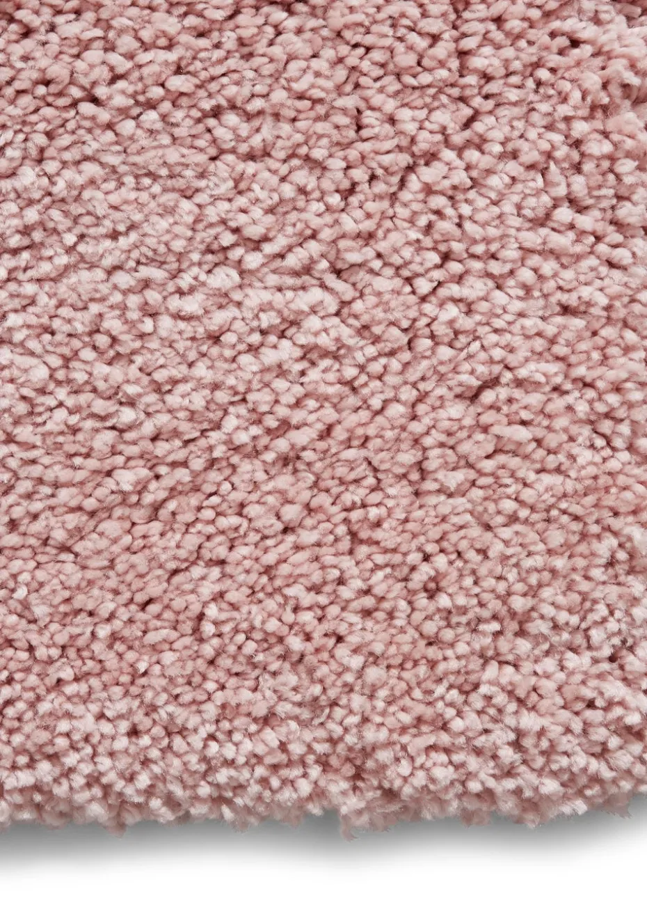 Think Rugs Sierra Pink Plain Shaggy Rectangle Rug