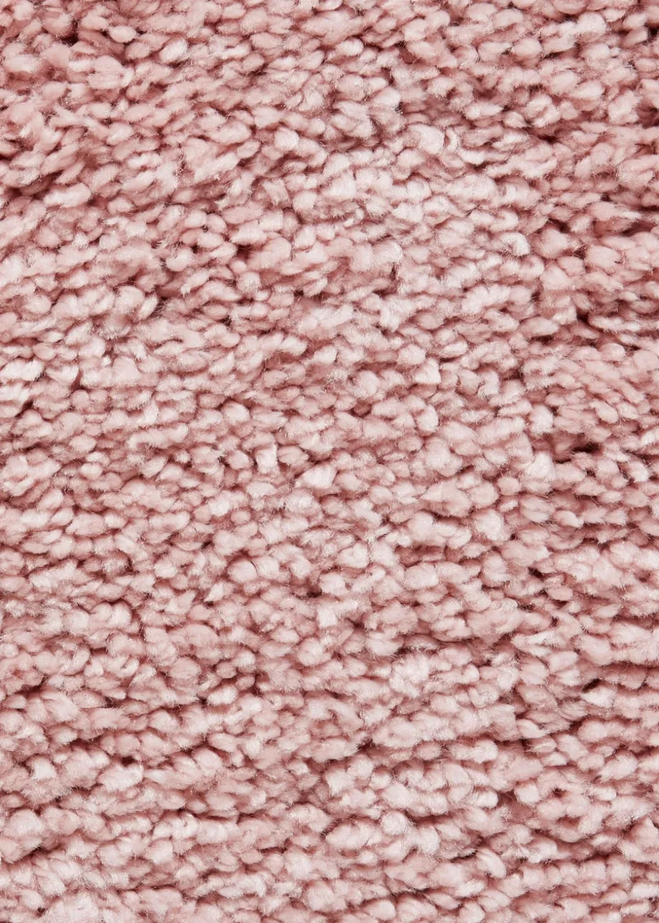 Think Rugs Sierra Pink Plain Shaggy Rectangle Rug