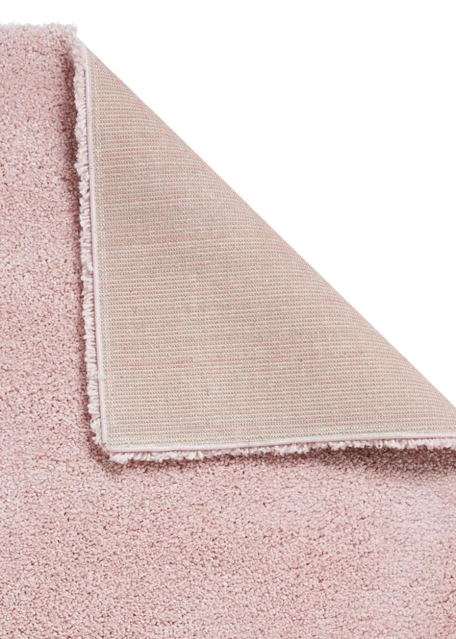 Think Rugs Sierra Pink Plain Shaggy Rectangle Rug