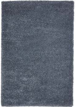 Think Rugs Sierra Slate Grey Plain Shaggy Rectangle Rug