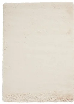 Think Rugs Super Teddy Beige Plain Shaggy Rectangle Rug