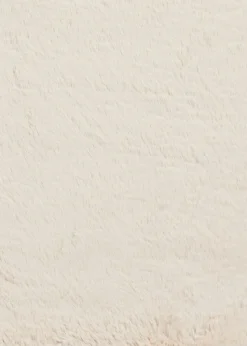 Think Rugs Super Teddy Beige Plain Shaggy Rectangle Rug