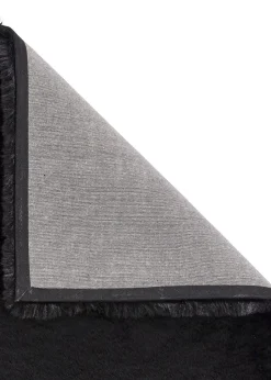 Think Rugs Super Teddy Black Plain Shaggy Rectangle Rug