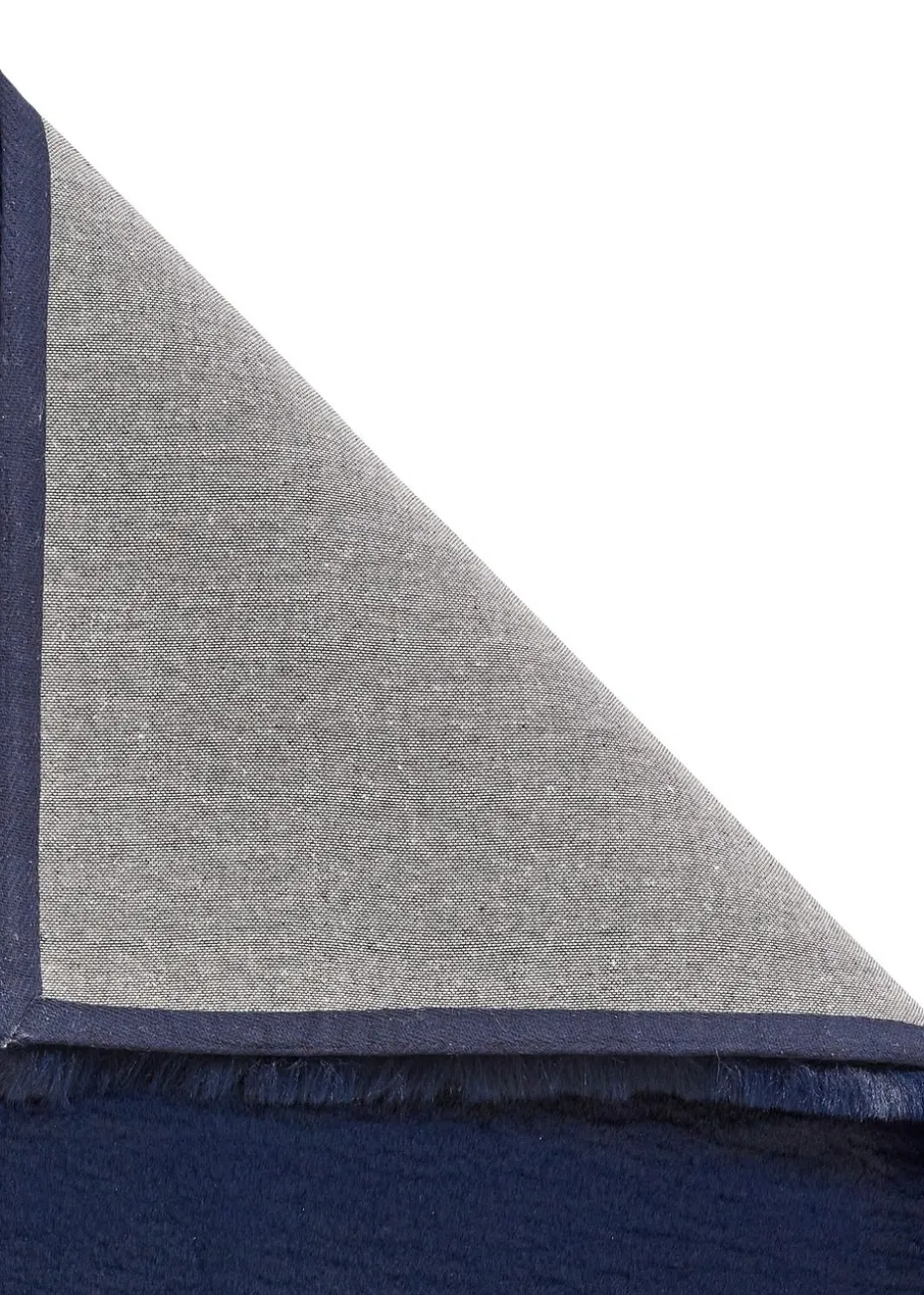 Think Rugs Super Teddy Navy Plain Shaggy Rectangle Rug