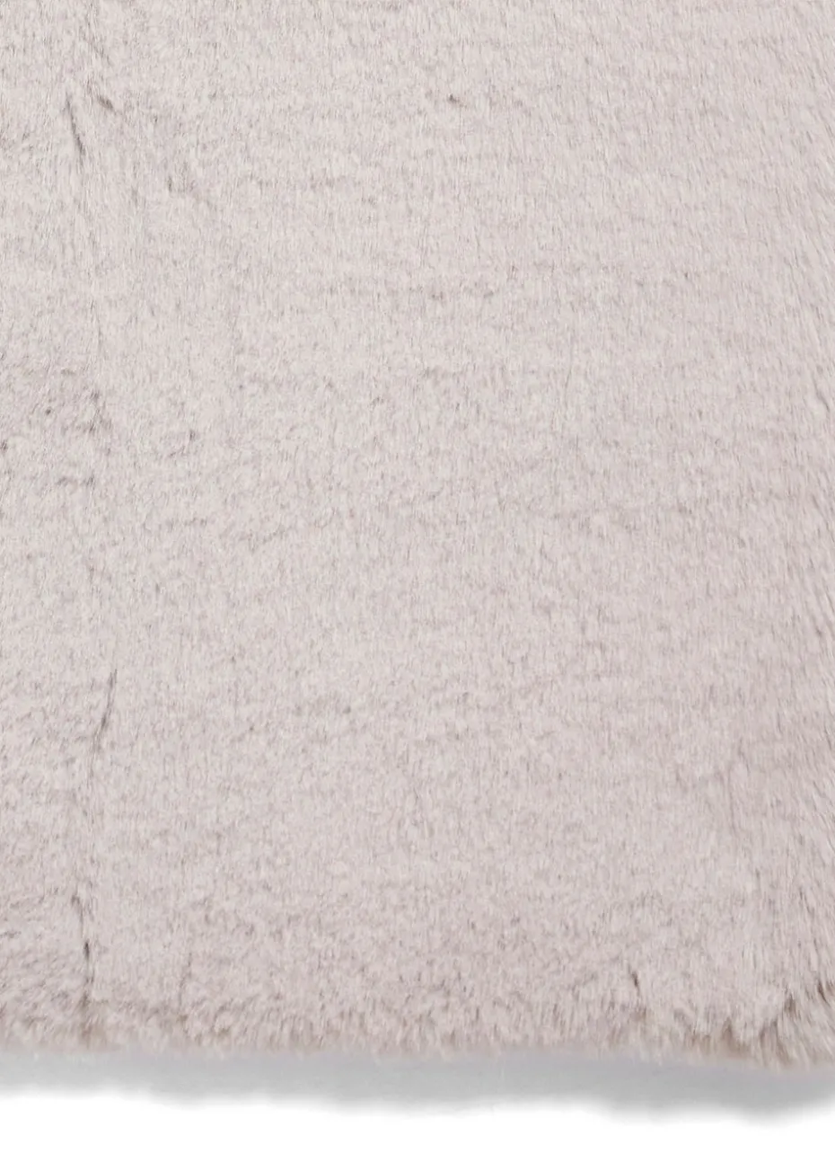 Think Rugs Super Teddy Silver Plain Shaggy Rectangle Rug