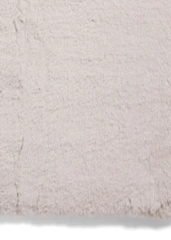 Think Rugs Super Teddy Silver Plain Shaggy Rectangle Rug