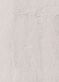 Think Rugs Super Teddy Silver Plain Shaggy Rectangle Rug