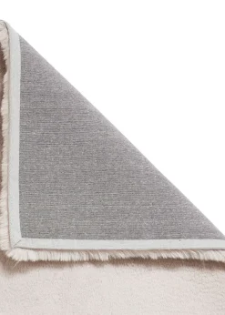 Think Rugs Super Teddy Silver Plain Shaggy Rectangle Rug
