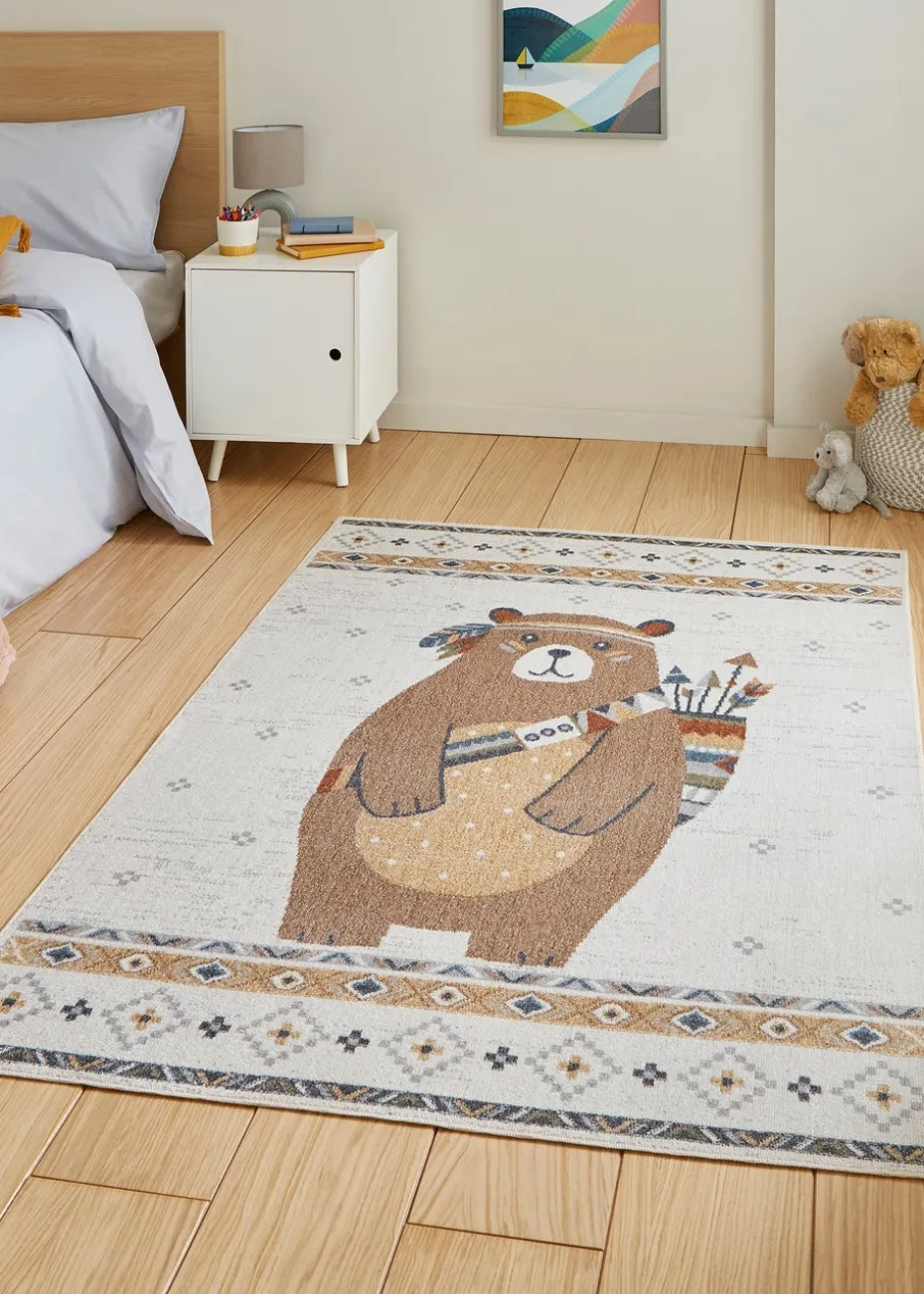 Think Rugs Vida Kids Bear Washable Rug