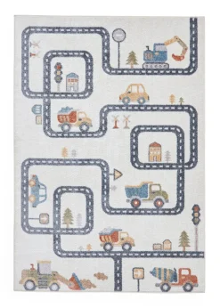 Think Rugs Vida Kids Map Washable Rug