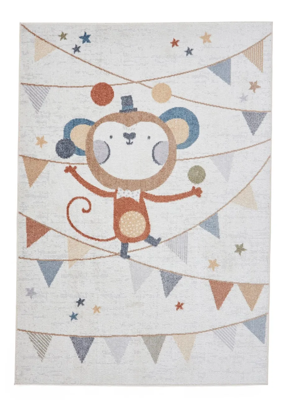 Think Rugs Vida Kids Monkey Washable Rug
