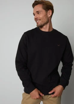 Threadbare Black Crew Neck Sweatshirt