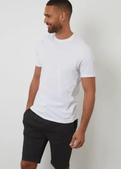 Threadbare Black Elasticated Waist Stretch Chino Shorts