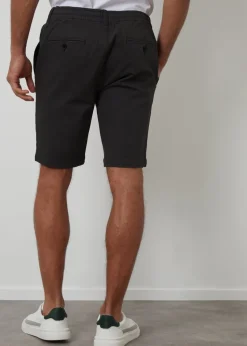 Threadbare Black Elasticated Waist Stretch Chino Shorts