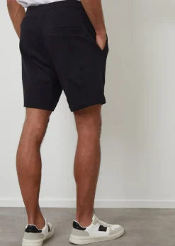 Threadbare Black Floral Embroidered Cotton Sweat Shorts